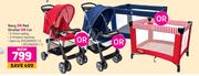 Little One Navy Or Red Stroller Or Cot-Each