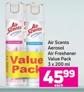 Air Scents Aerosol Air Freshener Value Pack-3 x 200ml Each