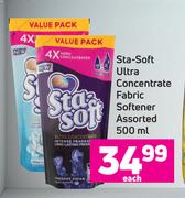 Sta Soft Ultra Concentrate Fabric Softener Assorted-500ml Each