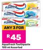 Aquafresh Toothpaste Assorted-For Any 3 x 100ml