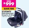Safeway Orbit Infant Seat Group 0+, 0-13Kg 790492