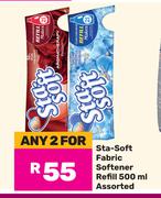 Sta Soft Fabric Softener Refill Assorted-For Any 2 x 500ml
