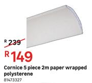 Cornice 5 Piece 2 m Paper Wrapped Polysterene