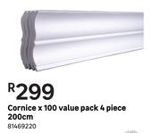Cornice x 100 Value Pack 4 Piece 200 cm