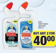 Duck Toilet Cleaner (Selected)-For Any 2 x 500ml