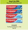 Colgate Toothpaste Regular Or Gel-For Any 4 x 100ml