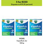 Vicks Vapo Rub Jar-For 3 x 100g
