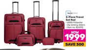 Mainstays 5-Piece Travel Set Red-Each