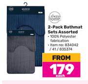 Always Home 2 Pack Bathmat Sets Assorted-Each