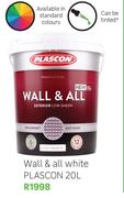 Plascon Wall & All White-20Ltr