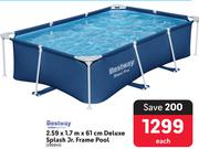 Bestway 2.59 x 1.7m x 61cm Deluxe Splash Jr.Frame Pool-Each