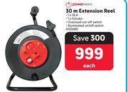 Powerworx 30m Extension Reel