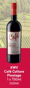 KWV Cafe Culture Pinotage-750ml Each