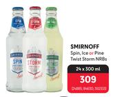 Smirnoff Spin, Ice Or Pine Twist Storm NRBs-24 x 300ml