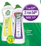 Handy Andy Cream Assorted-For 2 x 750ml