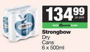 Strongbow Dry Cans-6 x 500ml Per Pack 