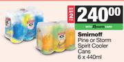 Smirnoff Pine Or Storm Spirit Cooler Cans-For Any 2 x 6 x 440ml