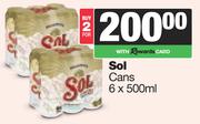 Sol Cans-For 2 x 6 x 500ml