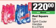 Red Square Ice Spirit Cooler Handies-For Any 2 x 6 x 275ml