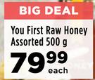 You First Raw Honey Assorted-500g Each