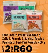 Food Lover's Peanuts (Roasted & Salted)-For Any 2 x 400g