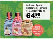 Carbsmart Syrups (Butterscotch, Chocolate Or Strawberry)-330ml Each