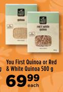 You First Quinoa Or Red & White Quinoa-500g Each