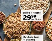 Walnuts Or Pistachios-Per 100g