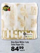 Dinu Rose White 2 Ply Toilet Paper-18's Each