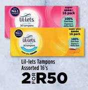 Lil-Lets Tampons Assorted-For 2 x 16's
