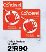 Canderel Sweetener Sticks-For 2 x 100's