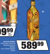 Johnnie Walker Gold Label Reserve Blended Scotch Whisky Icon Limited Edition-750ml