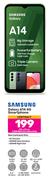 Samsung Galaxy A14 4G Smartphone-On 1.2GB Red Core More Data