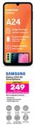 Samsung Galaxy A24 4G Smartphone-On 1.2GB Red Top Up Core More Data