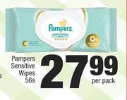 Pampers Sensitive Wipes-56s Per Pack