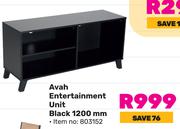 Avah Entertainment Unit Black 1200mm 803152
