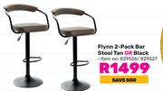 Flynn 2 Pack Bar Stool Tan Or Black 829536/829527