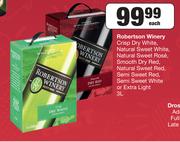 Robertson Winery Crisp Dry White-3Ltr Each