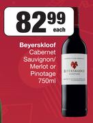 Beyerskloof Cabernet Sauvignon/Merlot Or Pinotage-750ml Each