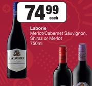Laborie Merlot/Cabernet Sauvignon, Shiraz Or Merlot-750ml Each