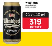Windhoek Draught Cans-24 x 440ml Per Case