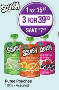 Squish Puree Pouches Assorted-110ml