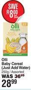 Olli Baby Cereal (Just Add Water) Assorted-250g
