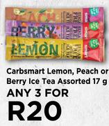 Carbsmart Lemon, Peach Or Berry Ice Tea Assorted-For 3 x 17g