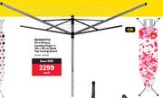 Brabantia 50m Rotary Laundry Dryer Or 124 x 38cm Mesh Top Ironing Board-Each
