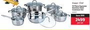 Snappy Chef 12-Piece Supreme Stainless Steel Cookware Set-Per Set