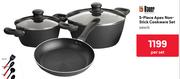 Bauer 5-Piece Apex Non-Stick Cookware Set-Per Set