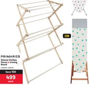 Primaries Deluxe Clothes Horse Or Ironing Board-Each