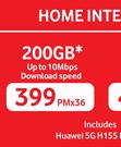 Vodacom Home Internet 200GB (Incl Huawei 5G H155 Router)