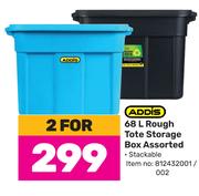 Addis 68L Rough Tote Storage Box Assorted-For 2